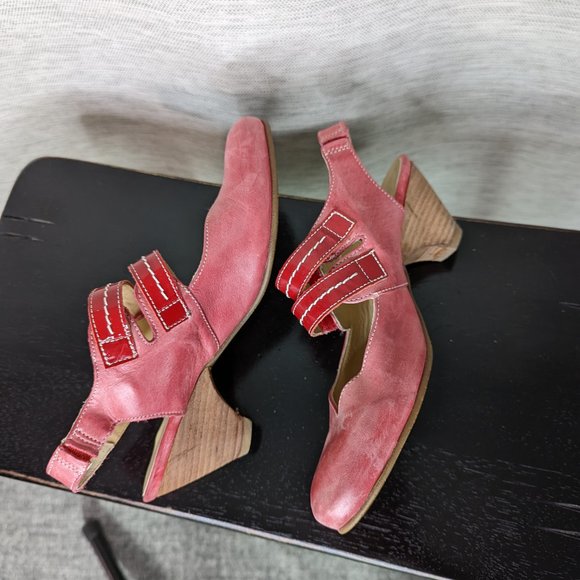 Fidji Leather Mary Jane Heels - Picture 2 of 4